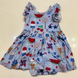 Little Sleepies Blue Fireworks and Ice Cream Dress